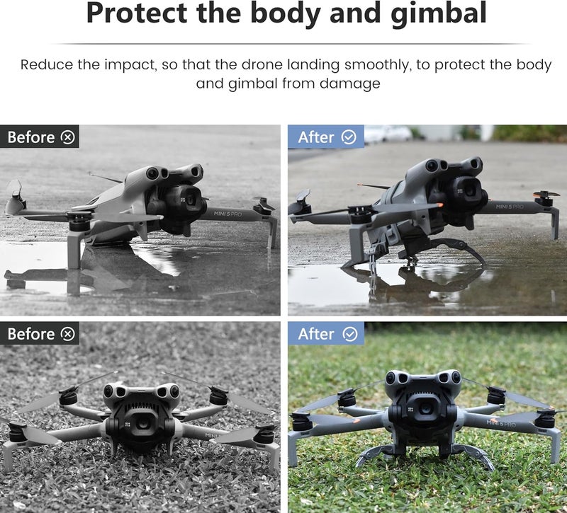 STARTRC جهاز هبوط لملحقات DJI Mini 5 Pro، واقي طائرة درون قابل للطي وسريع الإطلاق لDJI Mini 5 Pro Fly More Combo - Image 3